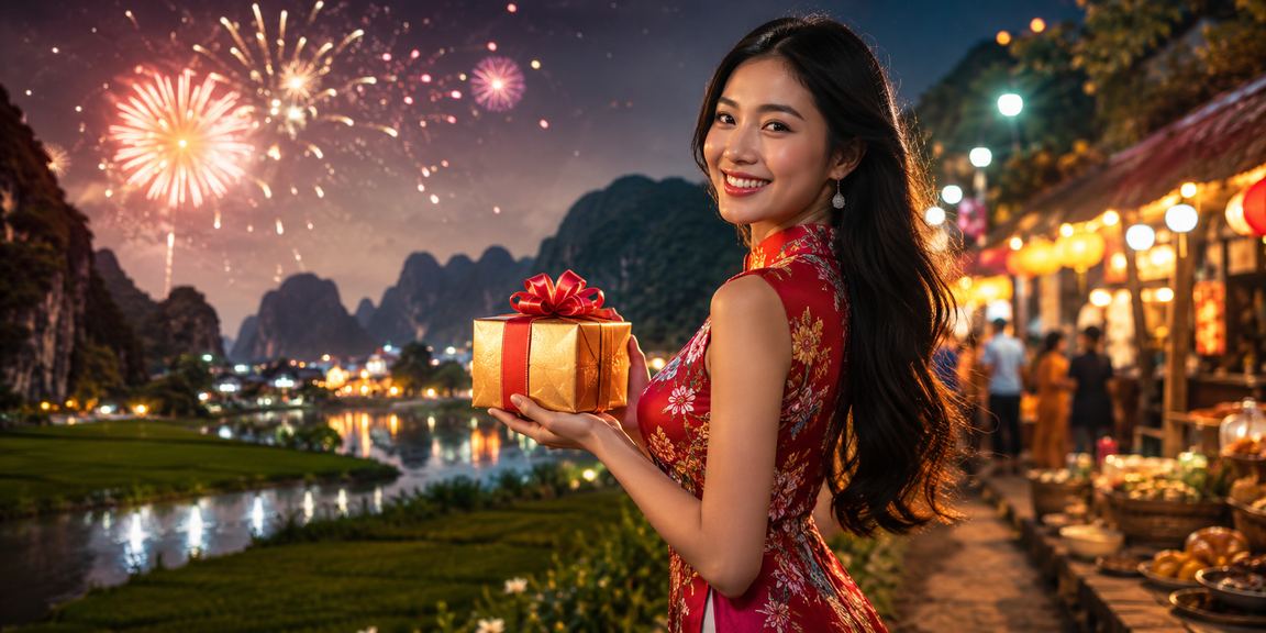 Cảnh đêm khu chợ Ninh Bình với người dùng trải nghiệm cá cược trực tuyến trên điện thoại